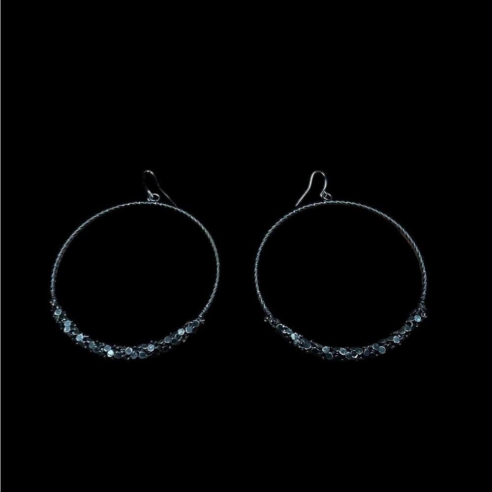 Elegant Black Hoop Earrings